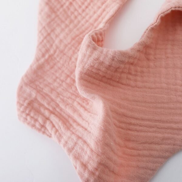 Beige Baby Bib with Bunny Ears | Soft & Adjustable Cotton Bib for Newborns, Infants, & Toddlers - Image 6