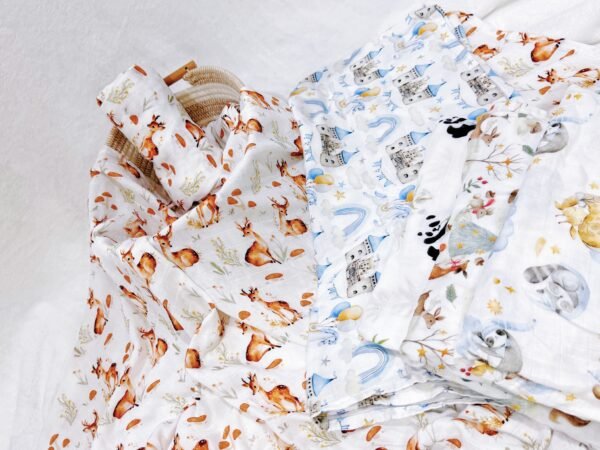 Woodland Whimsy Bamboo Swaddle Blanket - Image 12