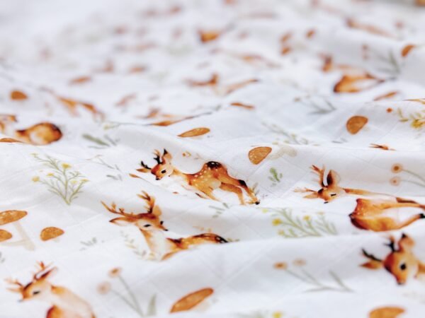 Deer Meadow Bamboo Swaddle Blanket | Bambunki Malaysia - Image 3